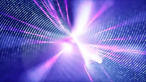 Dynamic Futuristic Light Rays and Digital Grid Animated Background