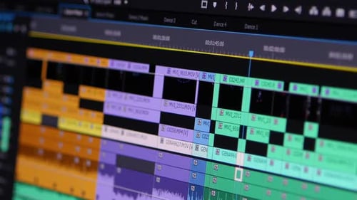 Video Editing Software Going Through The Timeline Frame By Frame Point Of View