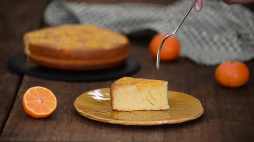 A Piece Of Tangerine Upside Down Cake