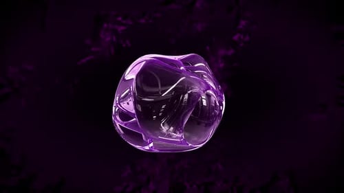 Abstract Morphing Purple Fluid Orb Background Loop