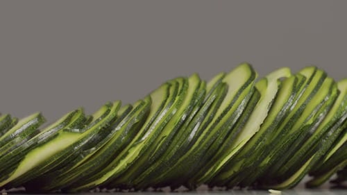 Close Up of Sliced Zucchini Vegetable