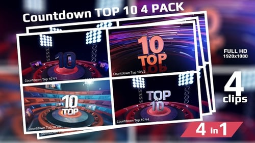 Dynamic Top Ten Countdown Pack for Broadcasts and Events