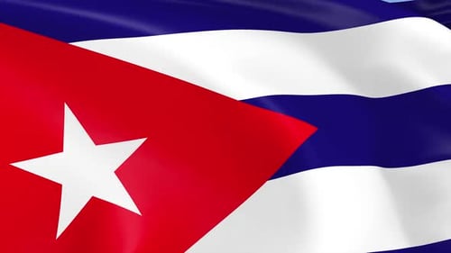 Realistic Waving Cuban Flag Seamless Loop