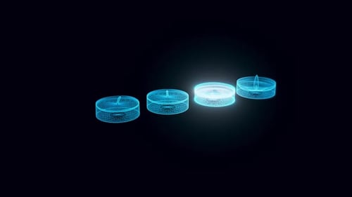 Candle Heather Hologram Rotating Hd