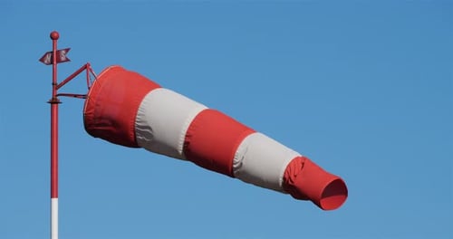 Windsock waving in the wind
