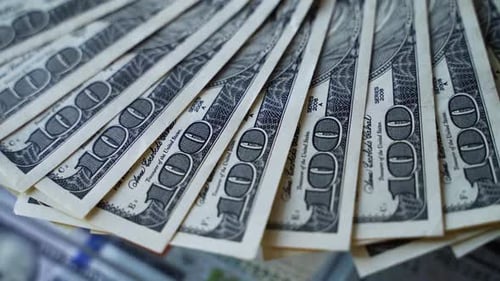 Crisp Detail of United States Hundred Dollar Bills