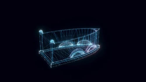 Old Smoothing Iron Hologram Rotating 4k