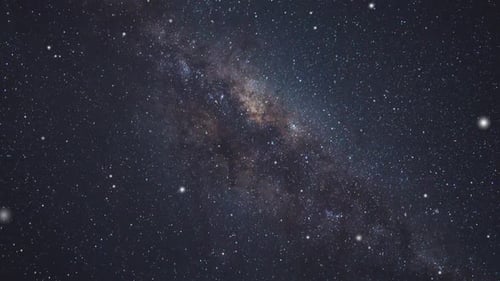 Animated Space Background with Twinkling Stars and Milky Way