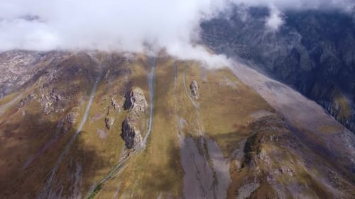 Cloud Shadows On The Mountain Slope