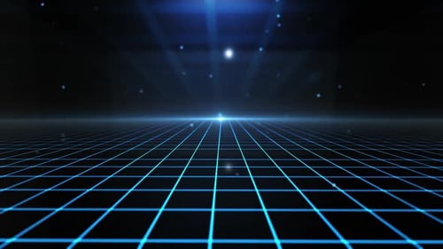 Futuristic Digital Grid Loop Background