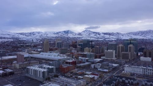 Salt Lake City Downtown in Winter