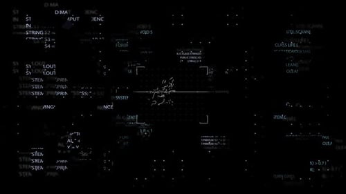 Futuristic Digital Fingerprint Scan with Data Background
