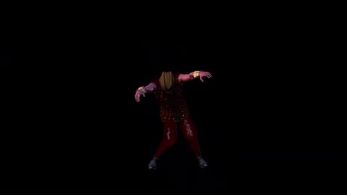 Animated Man Performing Traditional Indian Dance