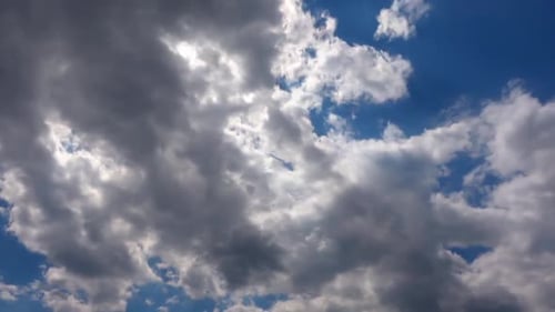 Softly Grey Clouds And Blue Sunny Sky