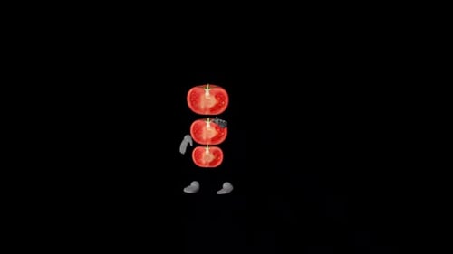 3D Animated Tomato Character Performing Dance Moves