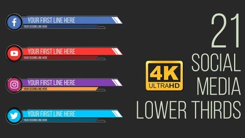 Modern Animated Social Media Lower Thirds Pack