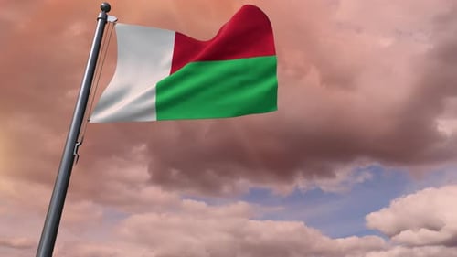 Drapeau de Madagascar 4K