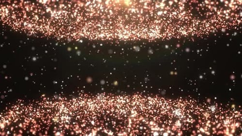 Golden Glitter Particles Loop Background Animation