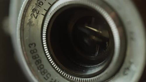 Zoom sur l'ancienne caméra en gros plan