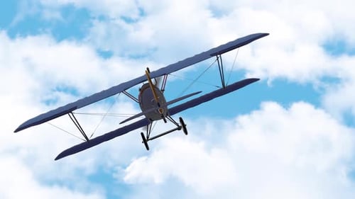 Leichtflugzeug gleitet durch die Wolken