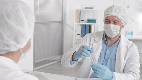Laboratory Worker with Test Tube