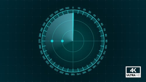 Radar Hud Isolated On Black Background