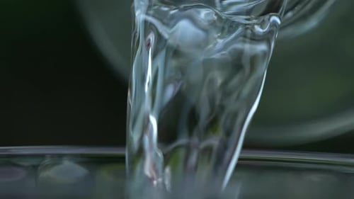 Crystal Clear Water Being Poured into Glass