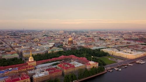 Aerial View of Saint Petersburg at Dawn
