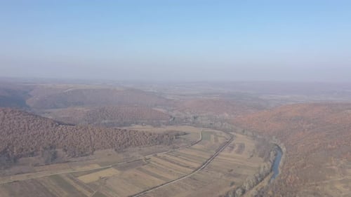 Valley of the river Timok in Eastern Serbia 4K drone video