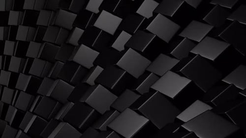Black Elegant Rolling Cubes Background