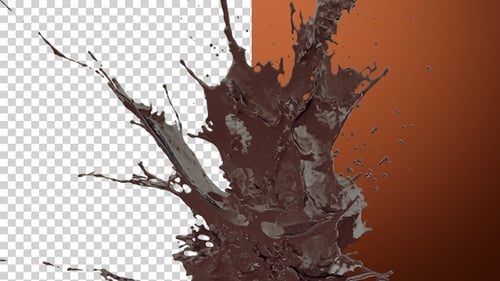 Dynamic Dark Liquid Chocolate Splash Animation