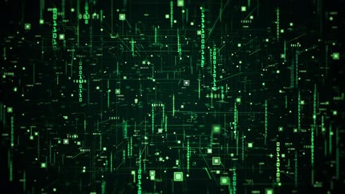 Futuristic Digital Data Grid Network Technology Background Loop