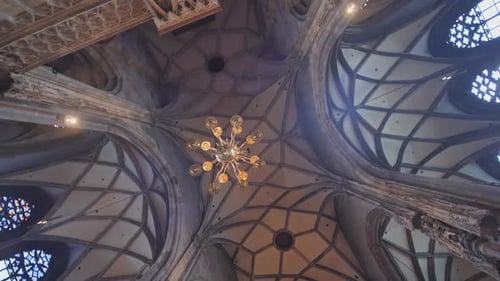 Interior Stephen's Cathedral in Vienna Austria