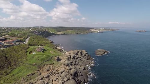 Aerial Cliff and Sea