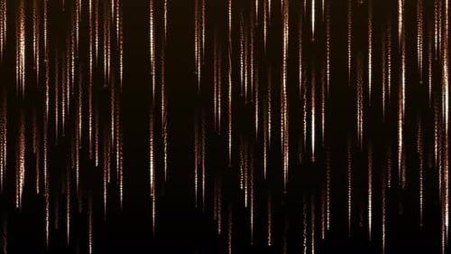 Golden Glitter Rain for Birthdays Parties Celebration Christmas New Year 4K Loop