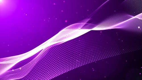Abstract Pink Digital Particle Lines Wave Animation Background Seamless Loop V6