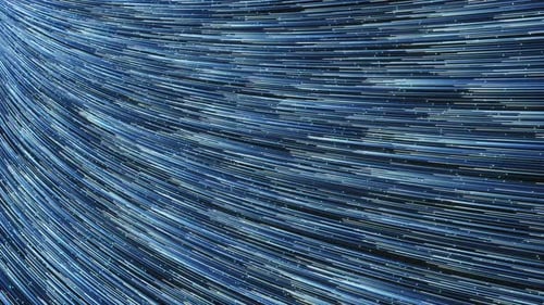 Blaue fließende Linien, leuchtende Linien.