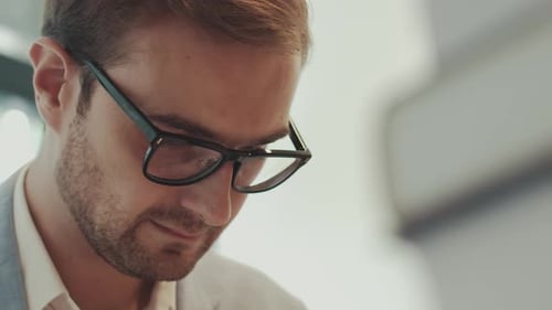 Depressed Desperate Man Feeling Worried About Financial Problem Doing Paperwork