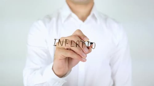 Writing Inflation on Transparent Screen With Marker