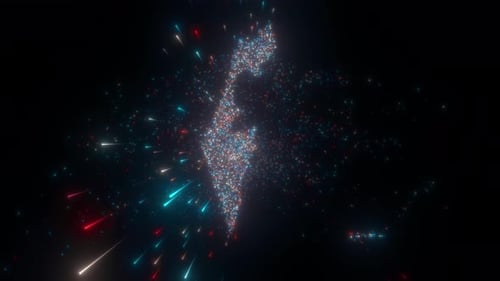 Abstrakte Landkarte von Israel