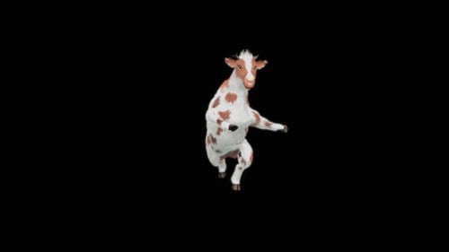 Funny Animated Dancing Goat Character Loop