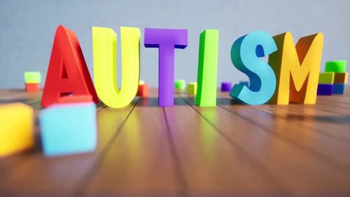 Mental Health Autism Awareness Day Color Text Cover Design