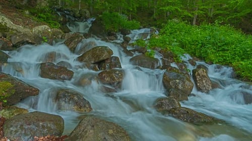 Clean Spring Water Flowing in the Highland of Kosovo