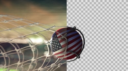 Soccer Ball Scoring Goal Night- USA