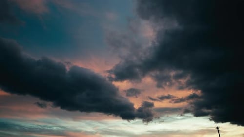 Dramatic Clouds at Sunset or Sunrise