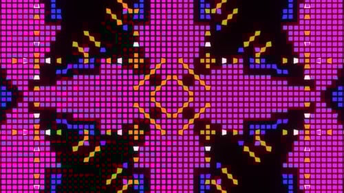 VJ Loop Animation of Pixel Mosaic Ver23