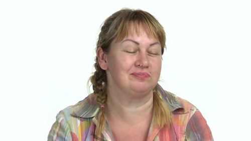 Woman Eagerly Eating Sweet Cake