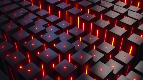 Ripple Neon Blocks Loop Pack 4k