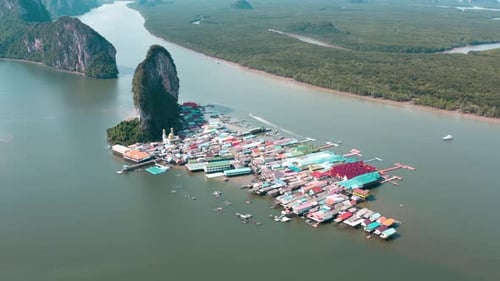 Panyee Fisherman Floating Village in Phang Nga Thailand