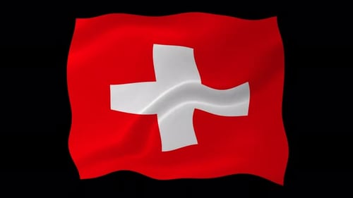 Realistic Waving Switzerland Flag Animation for International Projects